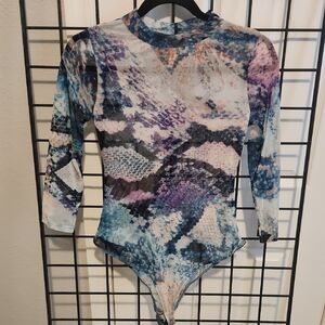 Multicolor Long Sleeve Bodysuit